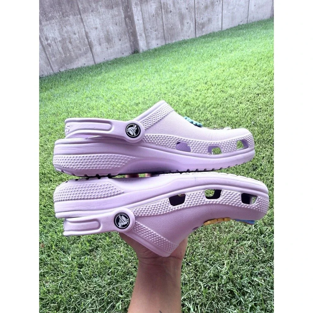 Crocs Classic Clog Slip-On Purple w/ jibbitz US 6 Women’s